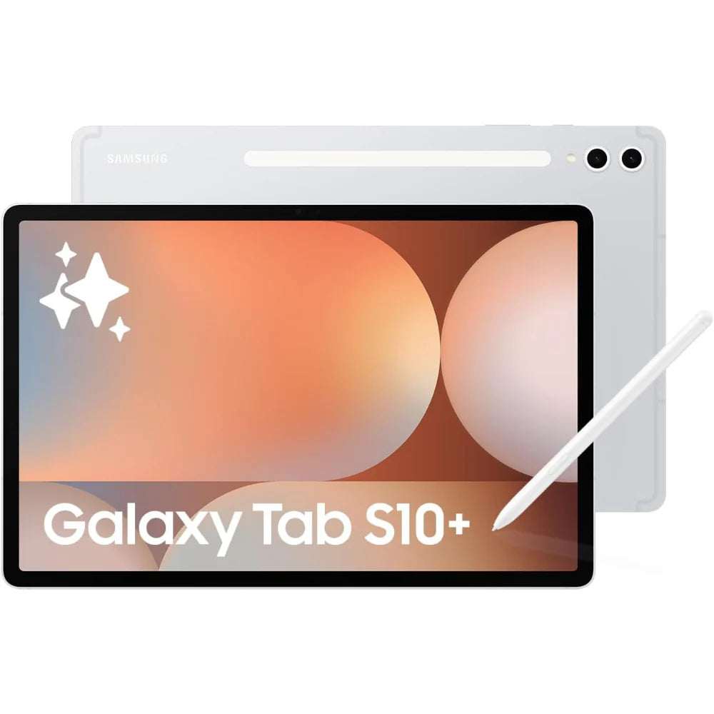Samsung Galaxy Tab S10+ AI Tablet, Android Tablet, 12GB RAM, 256GB Storage, AMOLED Display, Anti-Reflection, S Pen Included, Platinum Silver
