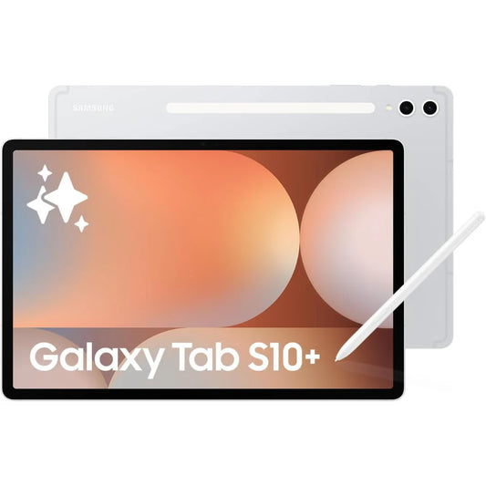 Samsung Galaxy Tab S10+ AI Tablet, Android Tablet, 12GB RAM, 256GB Storage, AMOLED Display, Anti-Reflection, S Pen Included, Platinum Silver