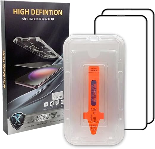X-ARMOR SHIELD 2 Pack Screen Protector for iPhone 14 plus with Auto Dust-Elimination Installation Tool