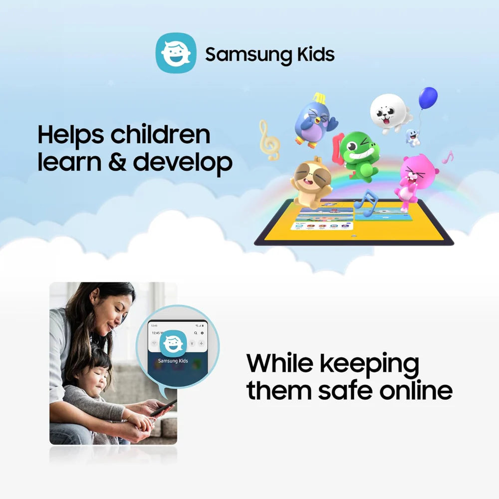 Samsung Galaxy Tab A9+ Android Tablet, 64GB Storage, Large Display, 3D Sound, Silver