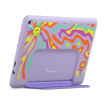 Amazon Fire HD 10 Kids Pro tablet (newest model) ages 6-12. Bright 10.1" HD screen, includes ad-free content, robust parental controls, 13-hr battery and slim case for older kids, 32 GB, Happy Day