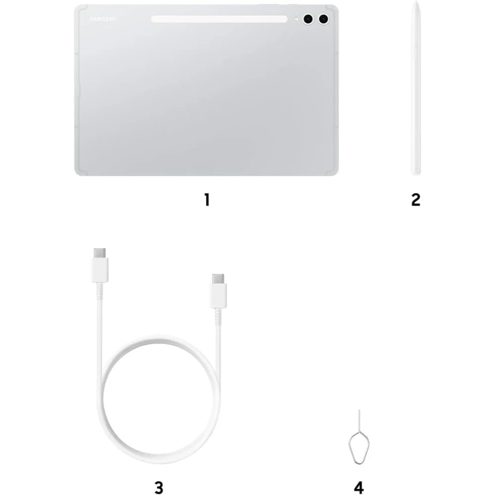 Samsung Galaxy Tab S10+ AI Tablet, Android Tablet, 12GB RAM, 256GB Storage, AMOLED Display, Anti-Reflection, S Pen Included, Platinum Silver