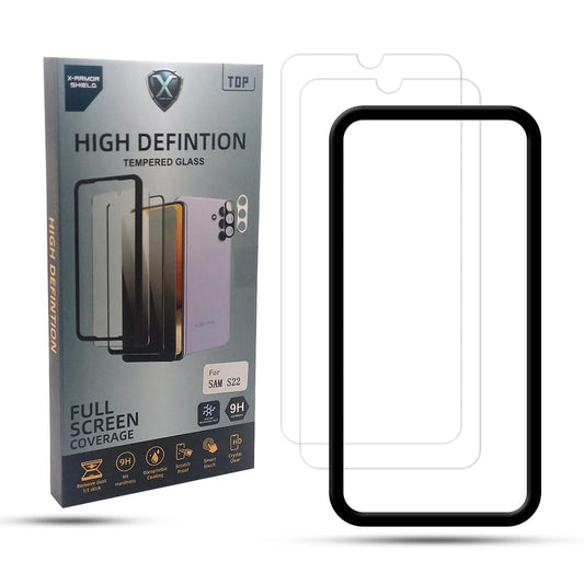 Samsung Galaxy A34 Tempered Glass, 2 Pack Screen Protector, 9H Hardness, Scratch Resistant, 1 Camera Lens Protector, Ultra Clear, Case Friendly, Smudge Proof, Touch Responsive, Bubble Free