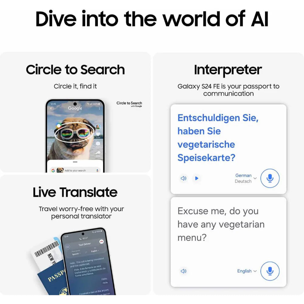 Samsung Galaxy S24 FE – 128GB Storage | Mint