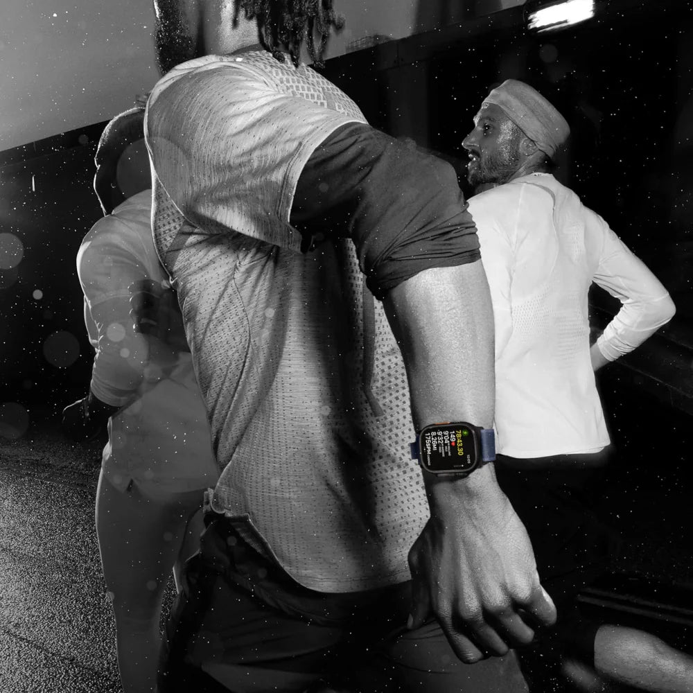 Apple Watch Ultra 2 GPS + Cellular 49mm – Natural Rugged Titanium Case | Navy Ocean Band