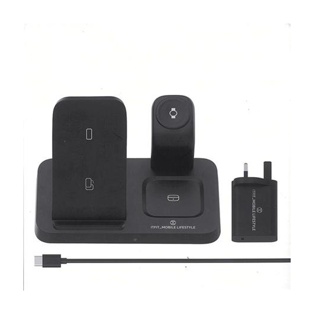 ITFIT 3 IN 1 WIRELESS CHARGER PAD WITH 30W TRAVEL ADAPTOR