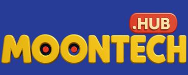 Moontech logo with 'HUB' on a blue background