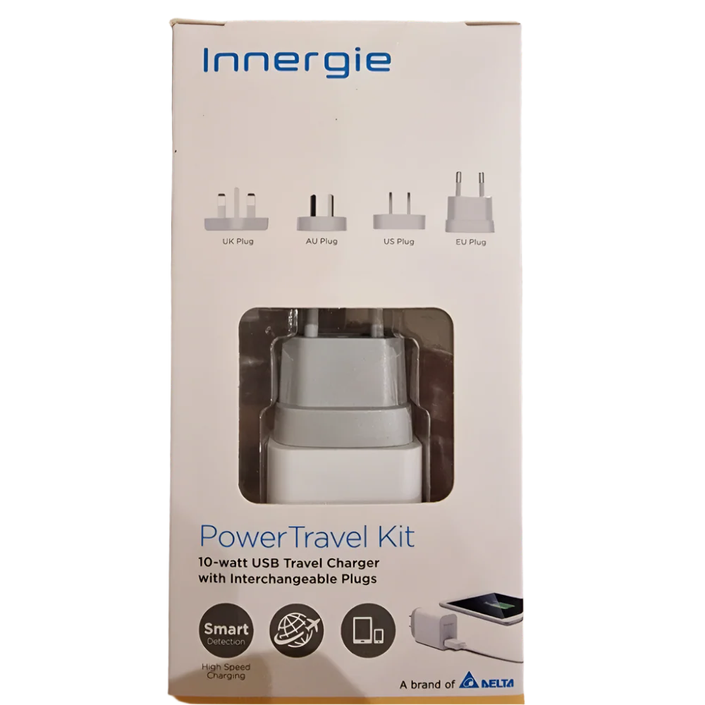 Innergie Fast USB Charging Port Power Travel 10Watt Kit 4 Plugs UK US EU AU